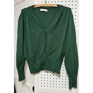 Belle Pogue Women’s Size L Green Sweater - Long Sleeve Synched